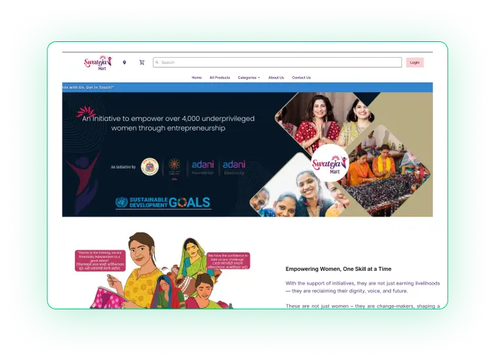 Client website built using Bharatrath platform