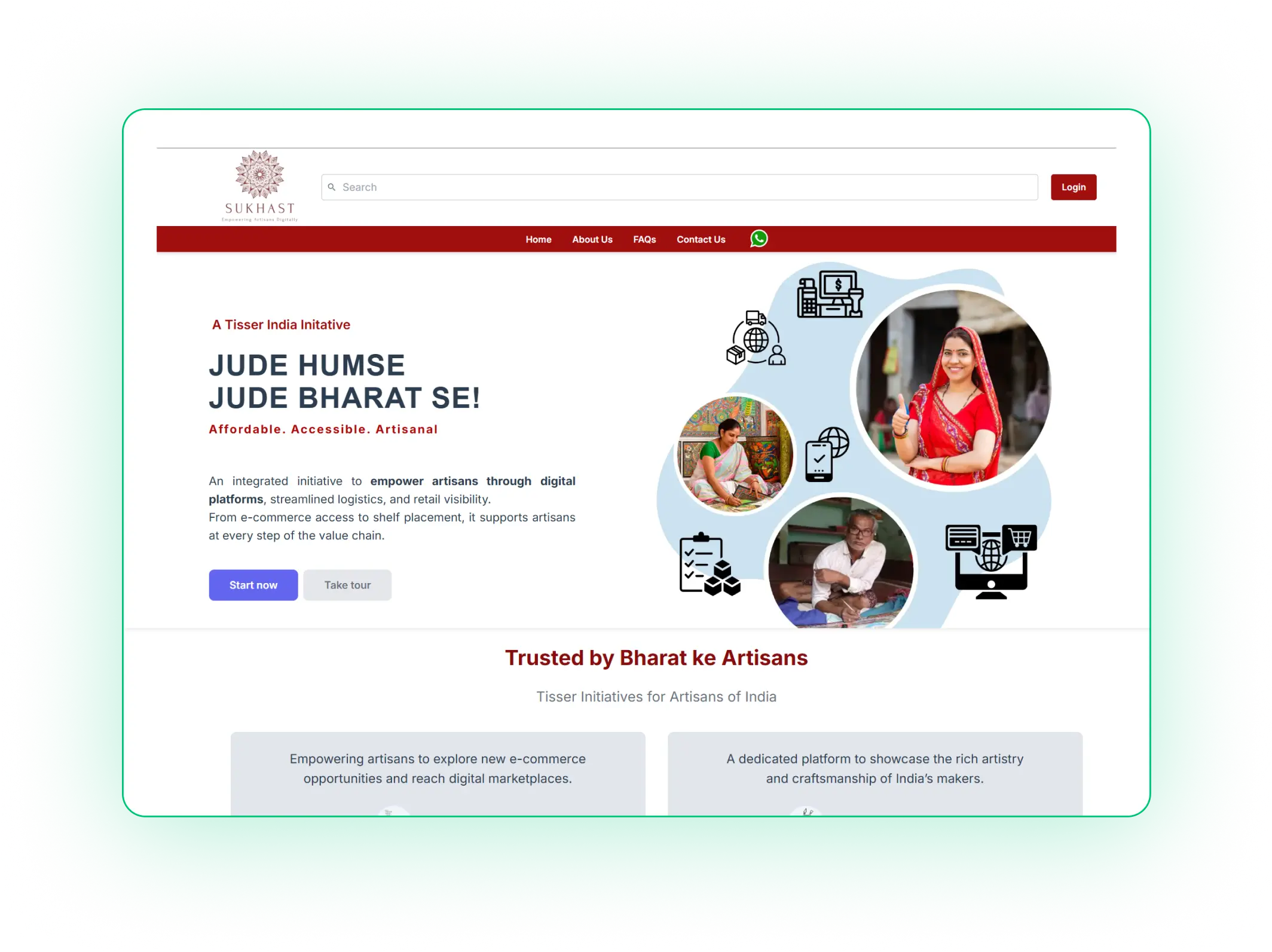 Client website built using Bharatrath platform